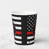 消防士退職パーティーカスタムシンレッドライン 紙コップ (左)