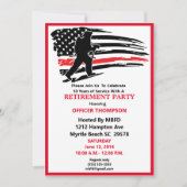 消防士退職パーティー招待状 招待状 (正面)