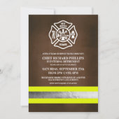 消防士退職パーティー招待状 招待状 (正面)