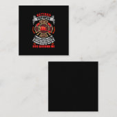 消防士退職者の贈男性へり物2021引用文 スクエア名刺 (正面/裏面)