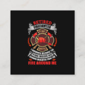 消防士退職者の贈男性へり物2021引用文 スクエア名刺 (正面)