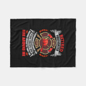 消防士退職者の贈男性へり物2021引用文 フリースブランケット (正面(横))