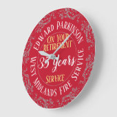 消防士退職賞(年次勤務) ラージ壁時計 (傾斜)