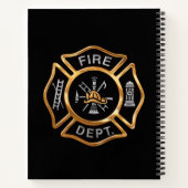 消防士金ゴールドバッジ ノートブック (裏面)