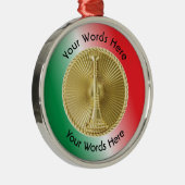 消防士金ゴールドメダリオン メタルオーナメント (右)