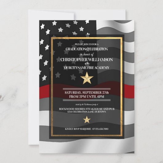 消防士院卒業党 招待状 (正面)