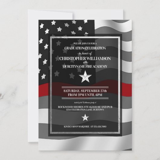 消防士院卒業党 招待状 (正面)