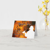 消防士院卒業招待状 カード (黄色い花)