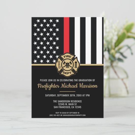 消防士院卒業赤旗消防士 招待状 (スタンド正面)