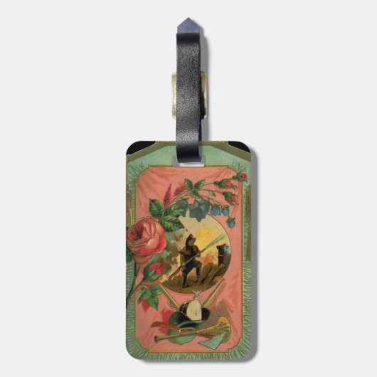 消防士1880のアートラゲッジタグ ラゲッジタグ (裏面縦)