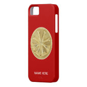 消防士4ブグル金ゴールドメダリオン Case-Mate iPhoneケース (裏面左)