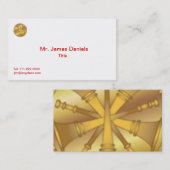 消防士5ブグル金ゴールドメダリオン 名刺 (正面/裏面)