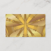 消防士5ブグル金ゴールドメダリオン 名刺 (裏面)