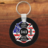 消防士9/11なし忘れ343 キーホルダー (正面)
