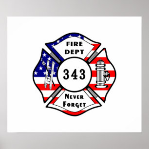 消防士9/11は決して343を忘れません ポスター
