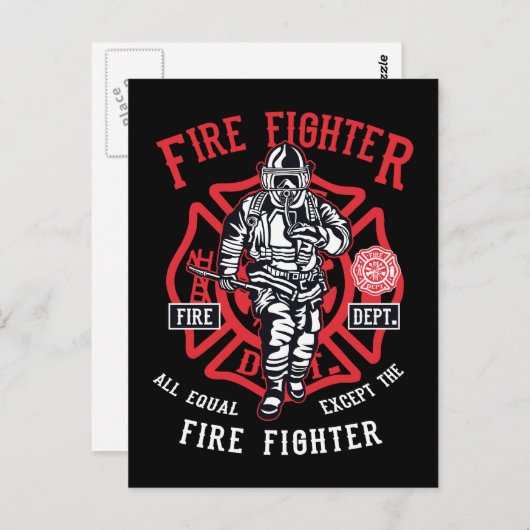 消防士 |すべての男性が等しいわけではない ポストカード (正面/裏面)