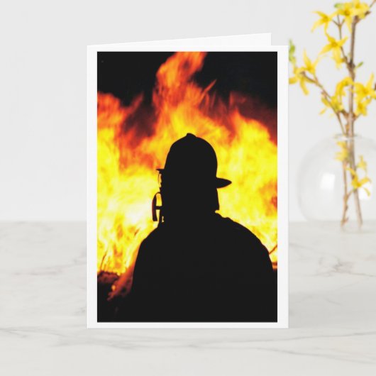 消防士 カード (黄色い花)