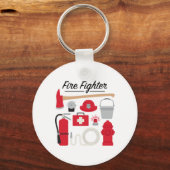 消防士 キーホルダー (正面)