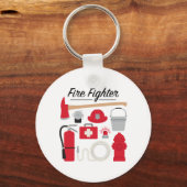 消防士 キーホルダー (正面)