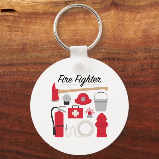 消防士 キーホルダー (正面)