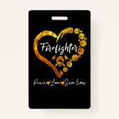 消防士 ギフト | 国旗のために立つ 消防士 バッジ (裏面)