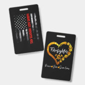 消防士 ギフト | 夫 パパ 消防士 ヒーロー バッジ (正面＆裏面)