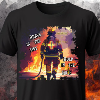 消防士 – クリスチャン Tシャツ