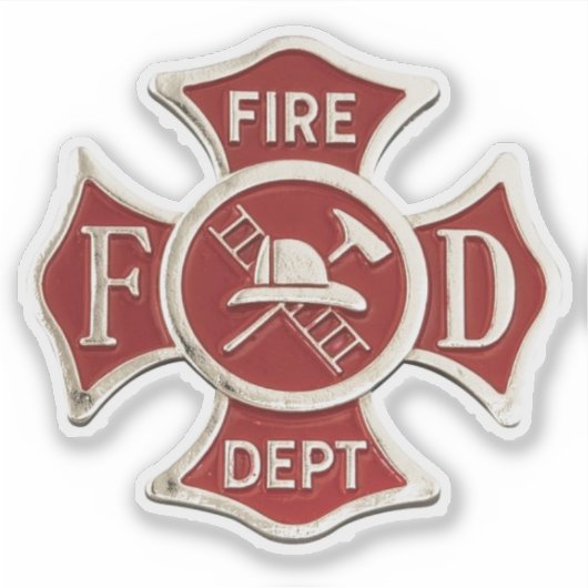 消防士 シール (正面)