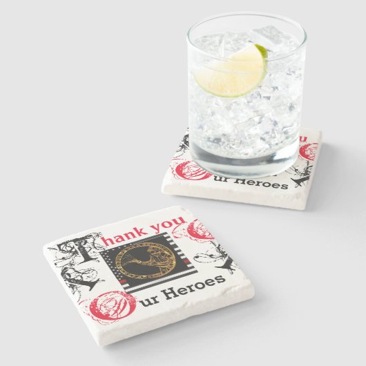 消防士 ストーンコースター (横)