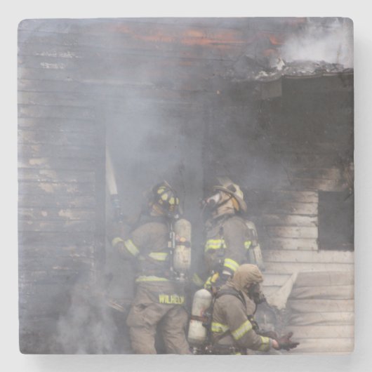 消防士 ストーンコースター (正面)