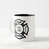 消防士 ツートーンマグカップ (正面左)