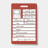 消防士 バッジ (Back)