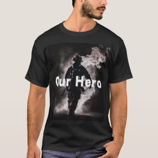 消防士 ヒーロー クール 応援 感謝 Tシャツ