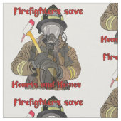 消防士 ファブリック (クローズアップ)