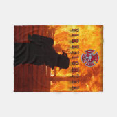 消防士 フリースブランケット (正面(横))