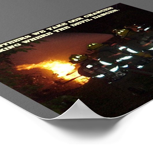 消防士 ポスター (角)