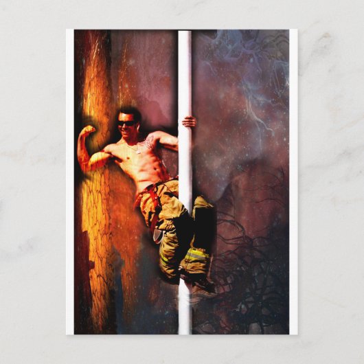 消防士 ポストカード (正面)