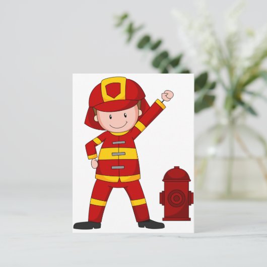 消防士 ポストカード (スタンド正面)