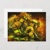 消防士 ポストカード (正面/裏面)