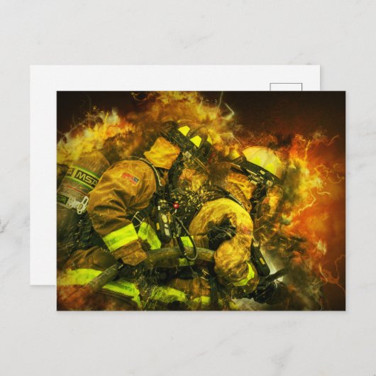 消防士 ポストカード (正面/裏面)