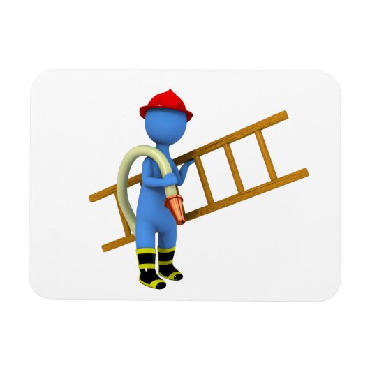 消防士 マグネット (横)