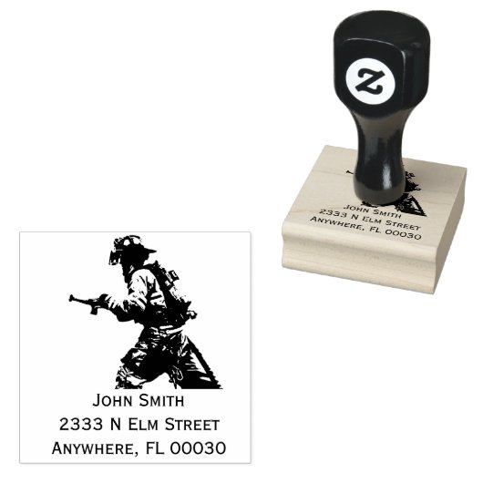 消防士 ラバースタンプ (押印)
