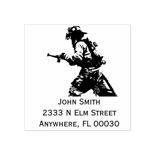 消防士 ラバースタンプ (インプリント)