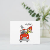 消防士 レスキュー Tシャツ＆ギフト ポストカード (スタンド正面)