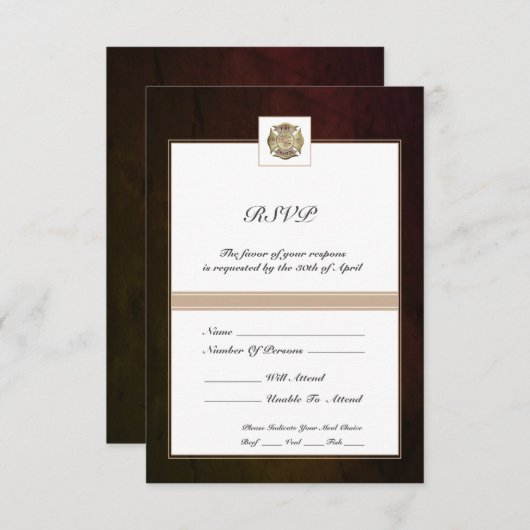 消防士 出欠カード (正面/裏面)