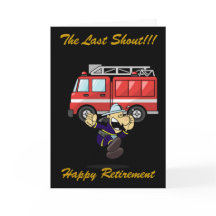 消防士・女性退職挨拶カード