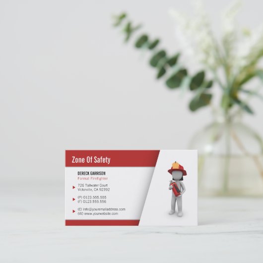 消防士 |完全 名刺 (スタンド正面)