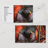 消防士 - 帽子 - サウスプレインフィールド消防署 名刺 (正面/裏面)
