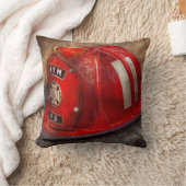 消防士-帽子-幼年期の夢 クッション (ブランケット)