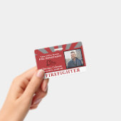 消防士 従業員 ID カード 写真 ロゴ カスタム バッジ (手持ち)